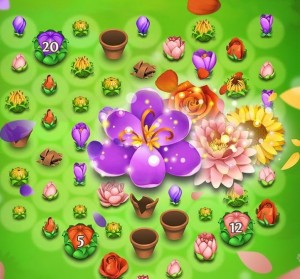 Цветы три в ряд